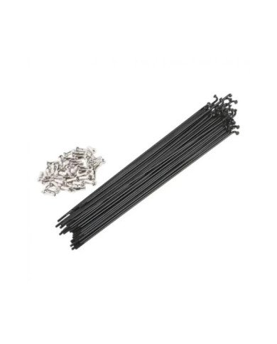 GRUESA DE RAYOS ACERADOS INOXIDABLE M/AEROLITE MED: 14Gx285MM NEGRO