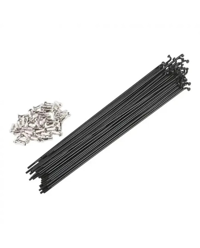 GRUESA DE RAYOS ACERADOS INOXIDABLE M/AEROLITE MED: 14Gx261MM NEGRO