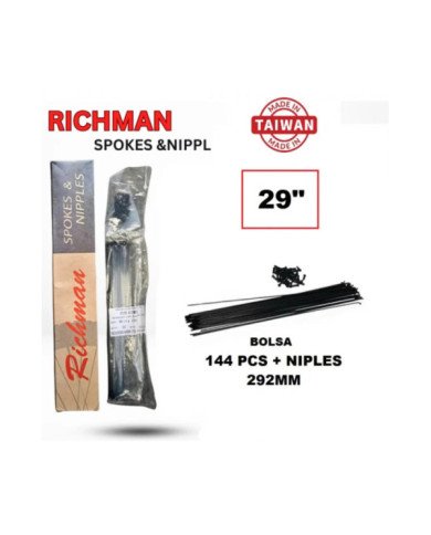 GRUESA DE RAYO 29 ACERADA TAIWAN M/RITCHMAN BLACK/BK S14Gx292mm(29ER)