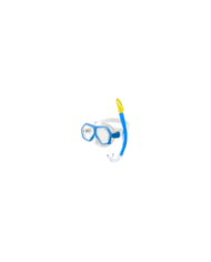 SPEEDO LEISURE JUNIOR DUAL LENSES MASK WITH SNORKEL COMBO SET AZUL UNU