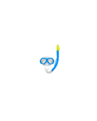 SPEEDO LEISURE JUNIOR DUAL LENSES MASK WITH SNORKEL COMBO SET AZUL UNU