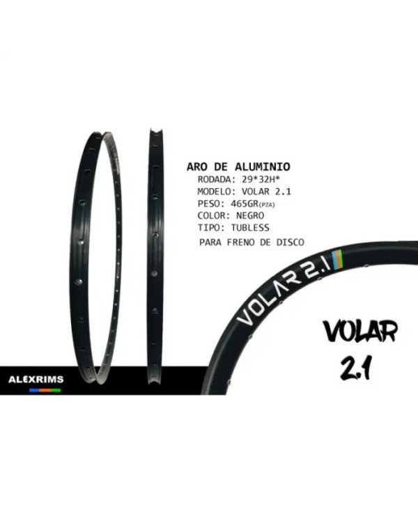 ARO 29 MTB ALEX RIMS 32H DISC VOLAR 2.1 NG TW ANCHO 21 - 26.3