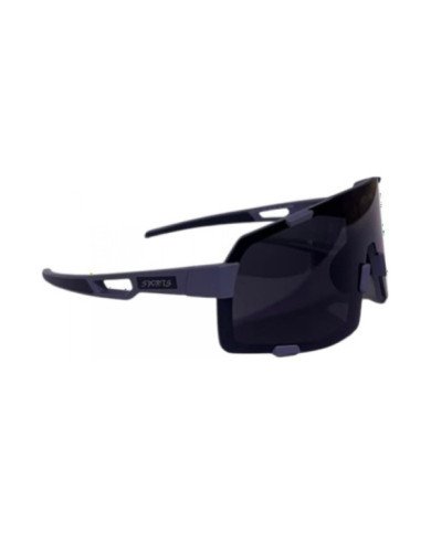 LENTES DE CICLISMO POLARIZADO GRIS ATOM COLOR ARENA NEGRA CON PATAS GRISES Y ALMOHADILLA NASAL MODELO XQ622