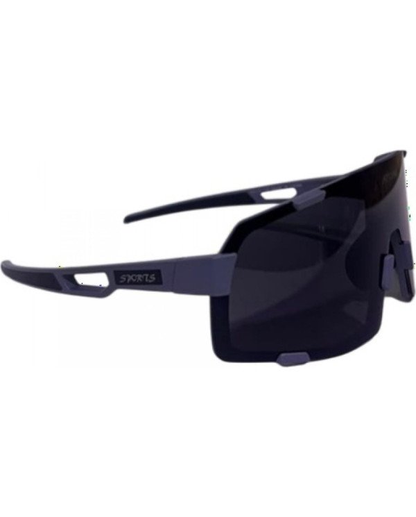 LENTES DE CICLISMO POLARIZADO GRIS ATOM COLOR ARENA NEGRA CON PATAS GRISES Y ALMOHADILLA NASAL MODELO XQ622
