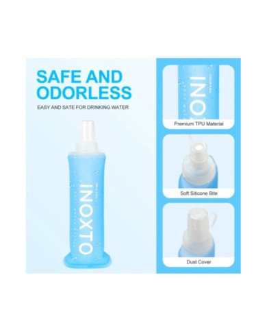 BOTELLA FLEXIBLE CELESTE 250ML INOXTO