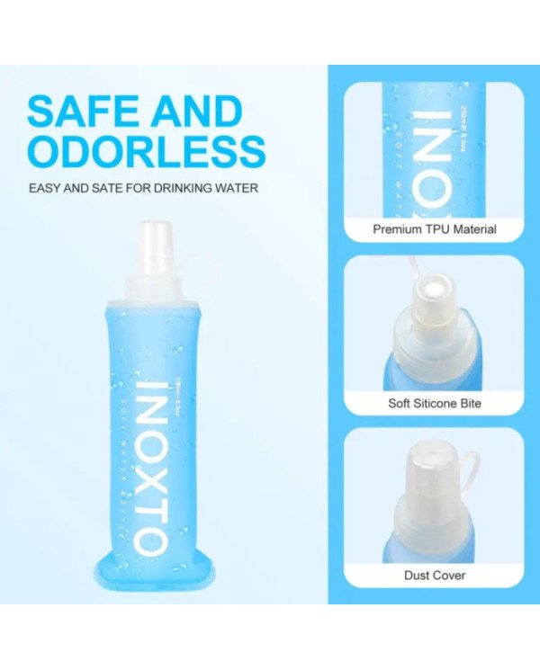 BOTELLA FLEXIBLE CELESTE 250ML INOXTO