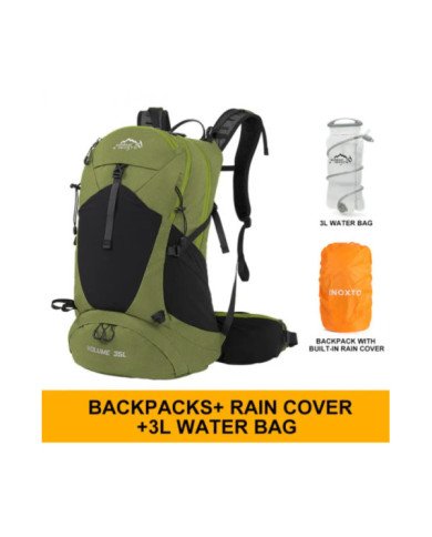 MOCHILA DE MONTAÑISMO 26L C/BOLSA DE AGUA DE 3L INOXTO