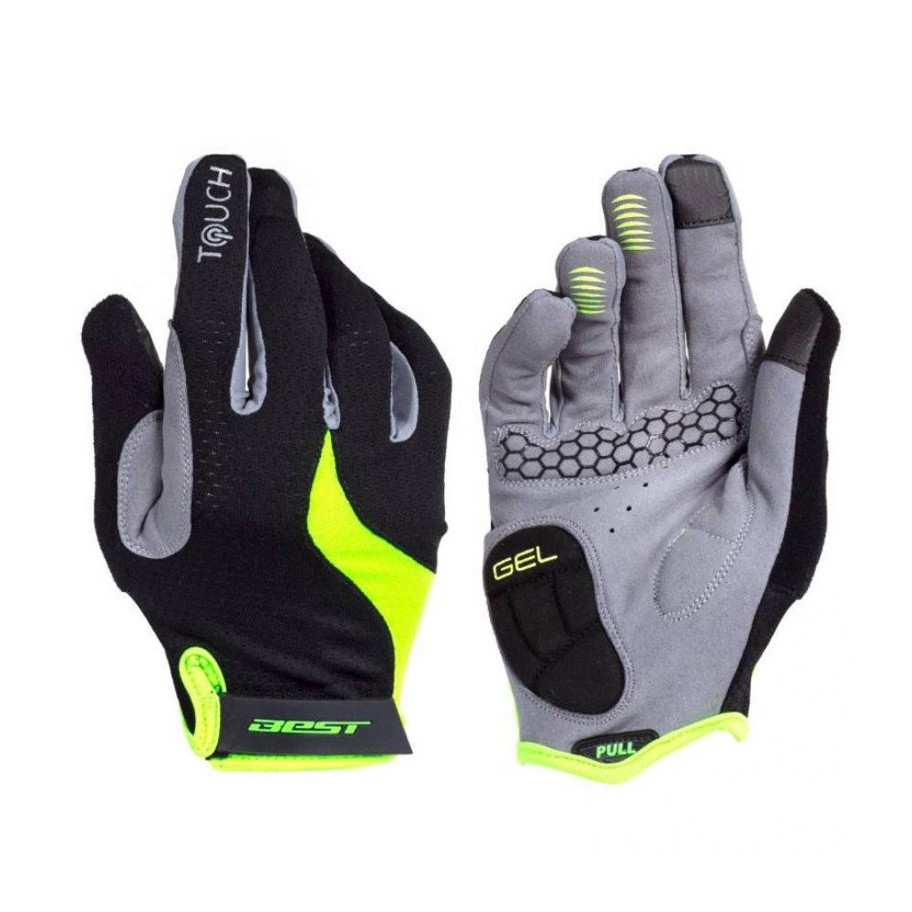 GUANTES BEST SB-05-9584 NEGRO/VERDE TALLA S