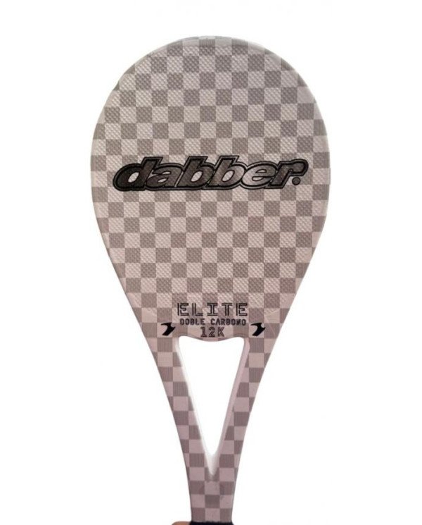 PALETA DABBER P/FRONTON MOD ELITE DOBLE CARBONO 12K BLANCO