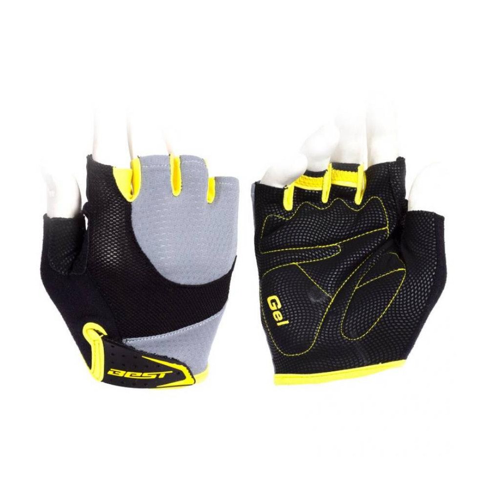 GUANTES BEST SB-01-8518 GRIS/AMARILLO