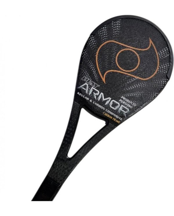 PALETA PLAY P/FRONTON MOD ARMOR CARBONO 12K + KEVLAR ANARANJADO