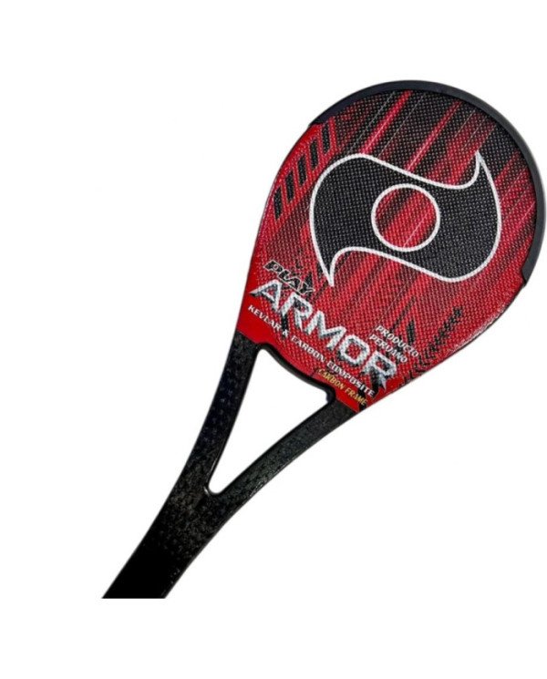 PALETA PLAY P/FRONTON MOD ARMOR CARBONO 12K + KEVLAR ROJO