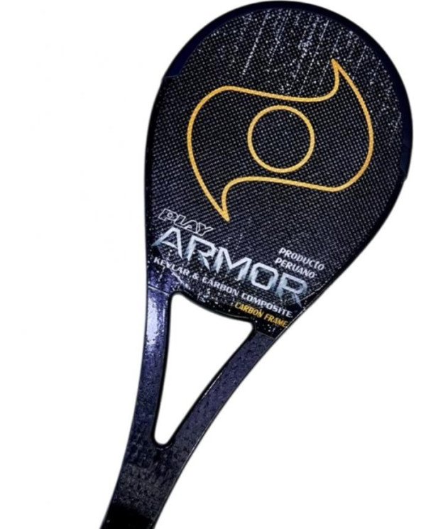 PALETA PLAY P/FRONTON MOD ARMOR CARBONO 12K + KEVLAR AMARILLO