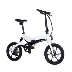 BICICLETA 20 ELECTRICA S6 COLOR BLANCO